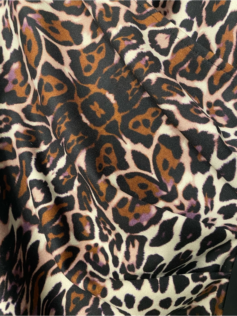 Debbie Shuchat Sleeveless Leopard Print Black Contrast Panel Sheath Dress SZ 12 - Picture 4 of 9